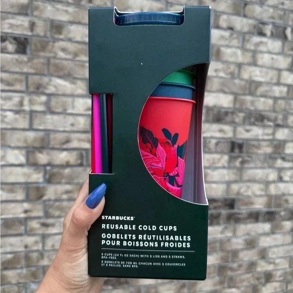 Starbucks Christmas reusable cold tumblers - 5 pack - Picture 2 of 5